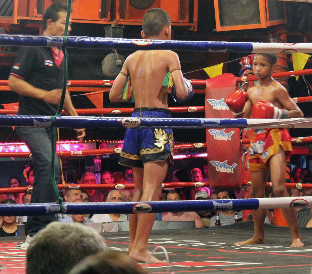 Muay thai fighters in the ring