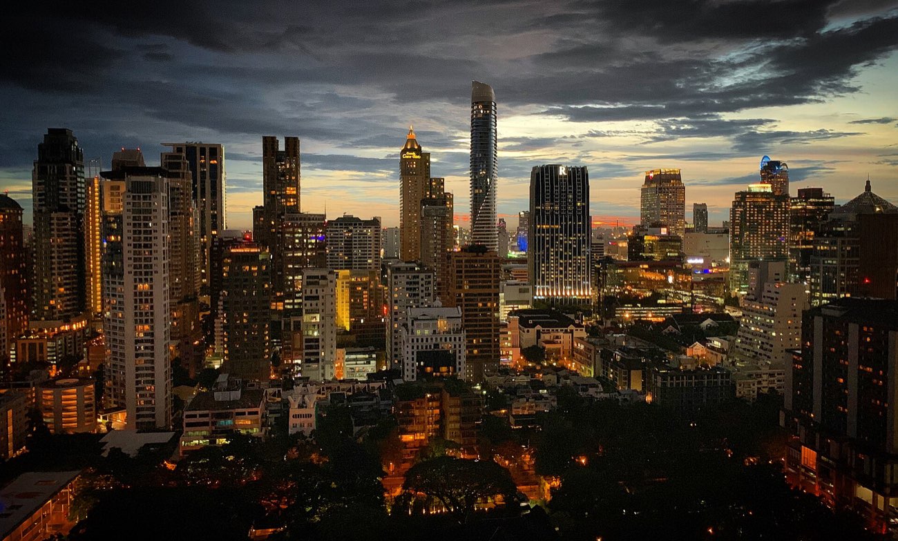 Bangkok skyline seen from above